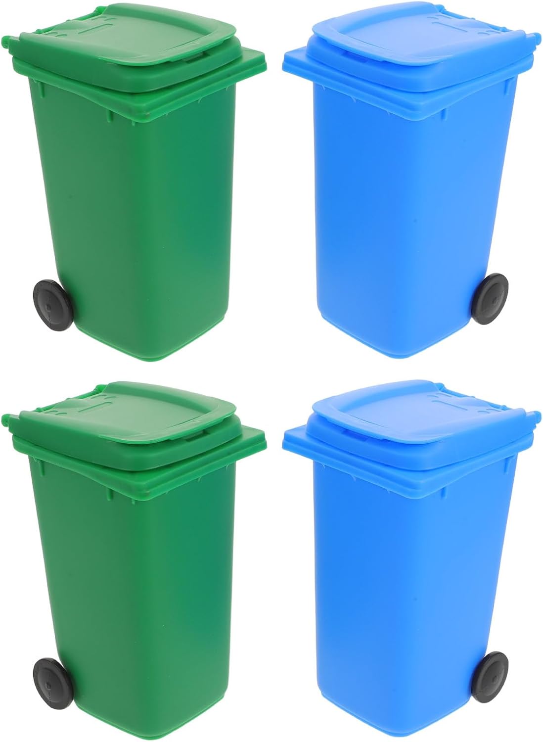 DOITOOL 4pcs Mini Desktop Trash Bin Plastic Organizer for Pens Students