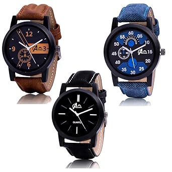 Acnos Analog Multi-Colour Dial Mens Watch - LR-COMBO-01-02-05