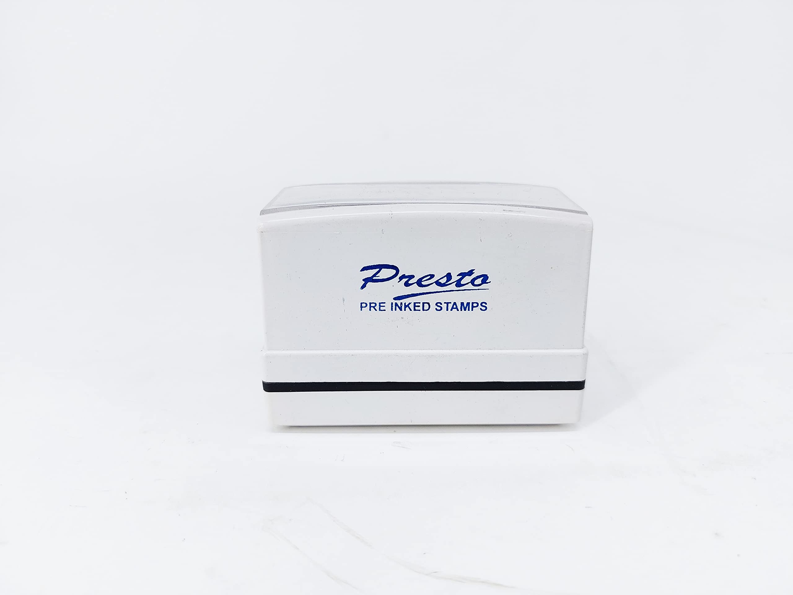 Sponsored Ad - Presto Personalized Rubber Stamp with Clear Impression (Rectangular, 67x32 mm) - Self Inking, Customize as Per Order