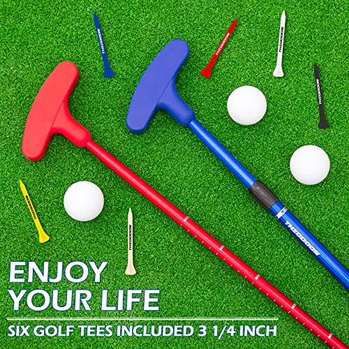 THIODOON ゴルフパター 男女兼用 2個パック 双方向 キッズパター ミニゴルフパター 右利きまたは左利きのゴルファー用 長さ調節可能 子供/ティーンエイジャー/大人に最適 6枚目