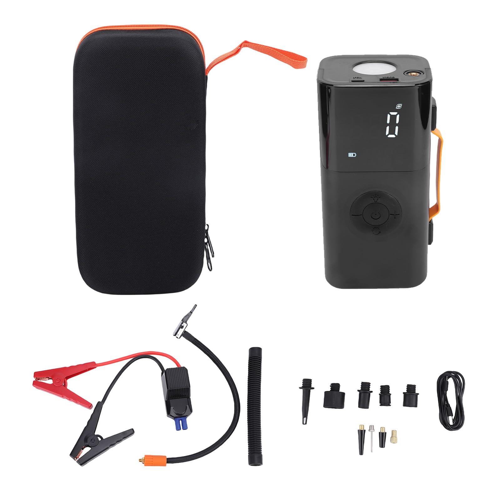 RiToEasysports Arrancador de Batería para Automóvil de 10000 MAh con Compresor de Aire, Paquete de Refuerzo de Batería Portátil de 150 PSI para Motores de Gasolina, Automóviles, Camiones,