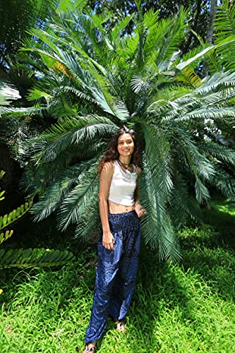 Boho Pants Harem Pants Yoga Trousers For Woman Bohemian Beach Pants (Mandala Blue, Medium) #TOP3