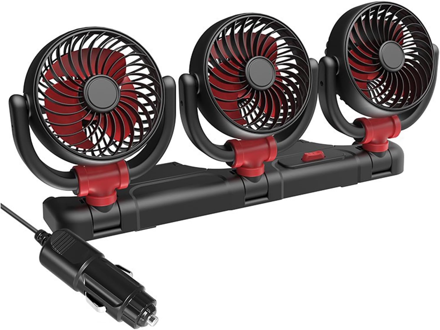 Innovative Triple Head Car Home Fan Providing Broad Coverage & Double Power Supply Option for Efficient Air Circulation Desk Fan