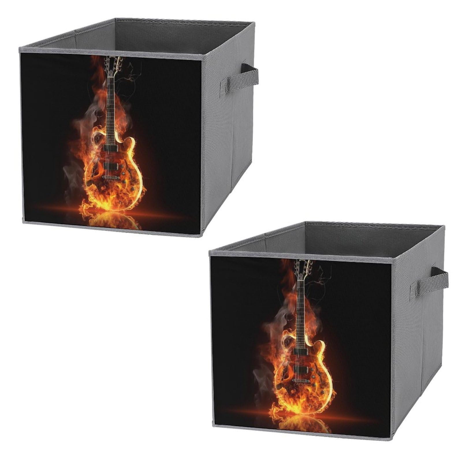 Panier guitare de feu rigide avec poignées pour ranger armoire encombrée