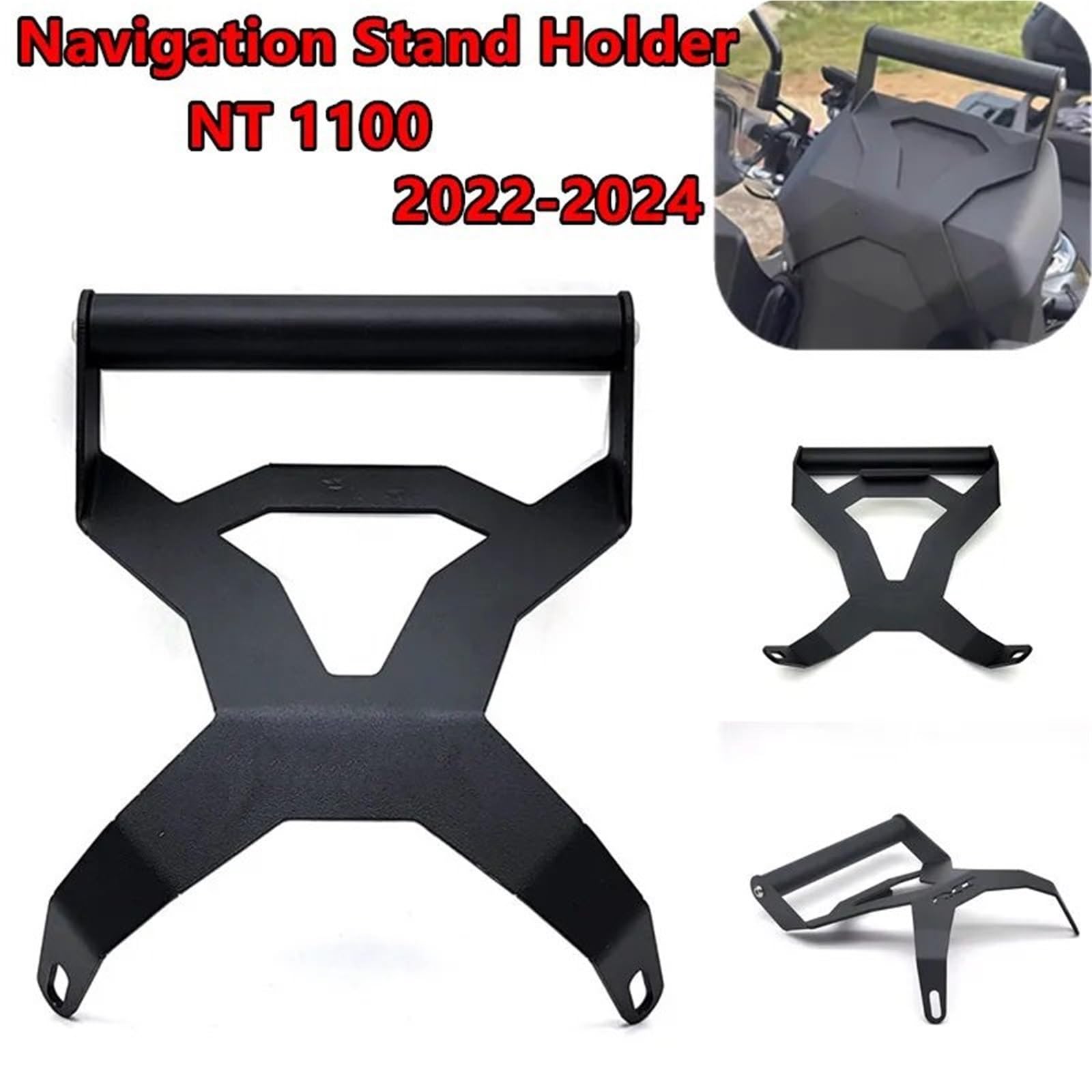 Uchwyt do nawigacji GPS Pasuje do Honda NT1100 2022-2024 Akcesoria Uchwyt nawigacji GPS Uchwyt na telefon komórkowy Stojak 22 mm(NT1100 LOGO)