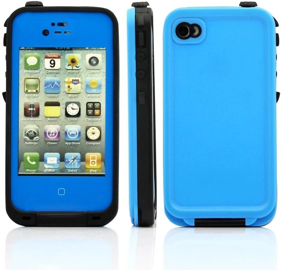 Napama Iphone 4 4s Case Waterproof Dirtproof SnowProof Protection Cover (Teal)