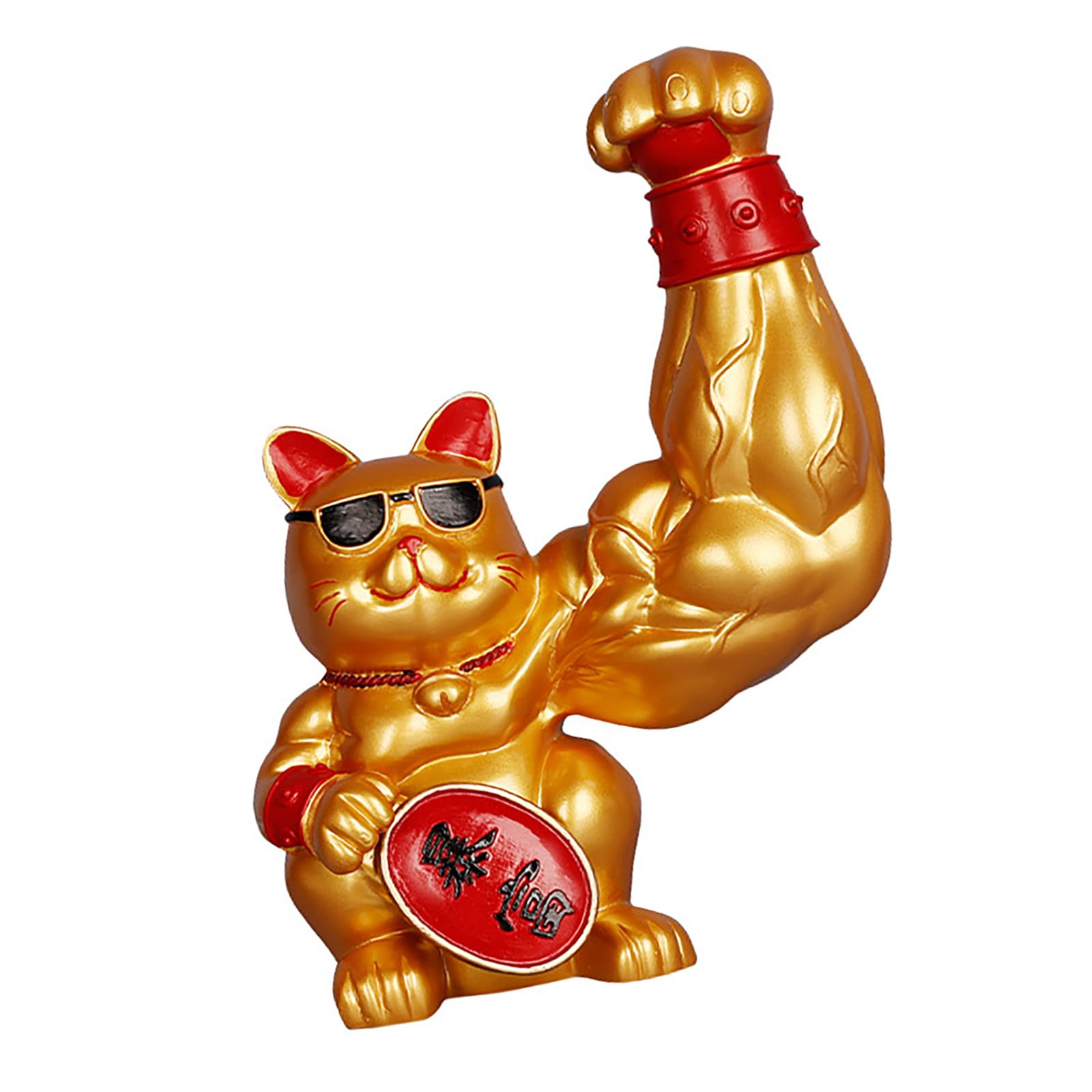 Amazon | 招き猫 おもしろ貯金箱 筋肉 置物 招福 雑貨 幸運な猫 運気