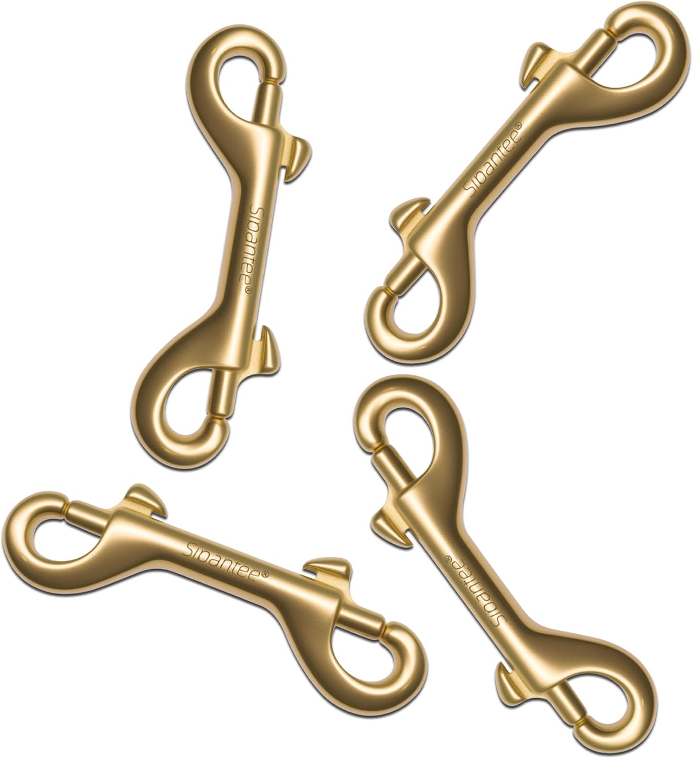 4PCS Solid Brass Double End Snap Hook Diving Clips Scuba Diving Hook Gold Scuba Diving Clips 4.1 Inch Double End Snaps for Heavy Duty Double Snap Hook Double Sided Clip Double End Trigger Clip - Image 4