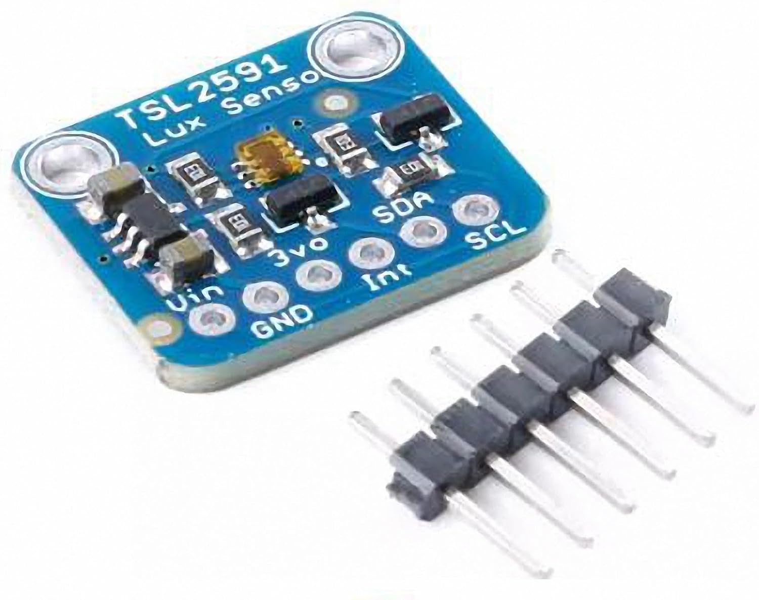 2pcs TSL2591 High Dynamic Range Digital Light Sensor Breakout Module - 600,000,000:1 Ratio, Dual-Spectrum Visible/IR Detection, I2C Interface for QWIIC & Arduino