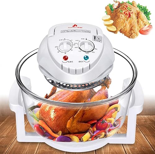 Miniatura 2 de LyeXD Freidora de aire turbo de 12 L, horno halógeno de 110 V para encimera, freidora de aire con sistema de hilado en caliente, horno de convección