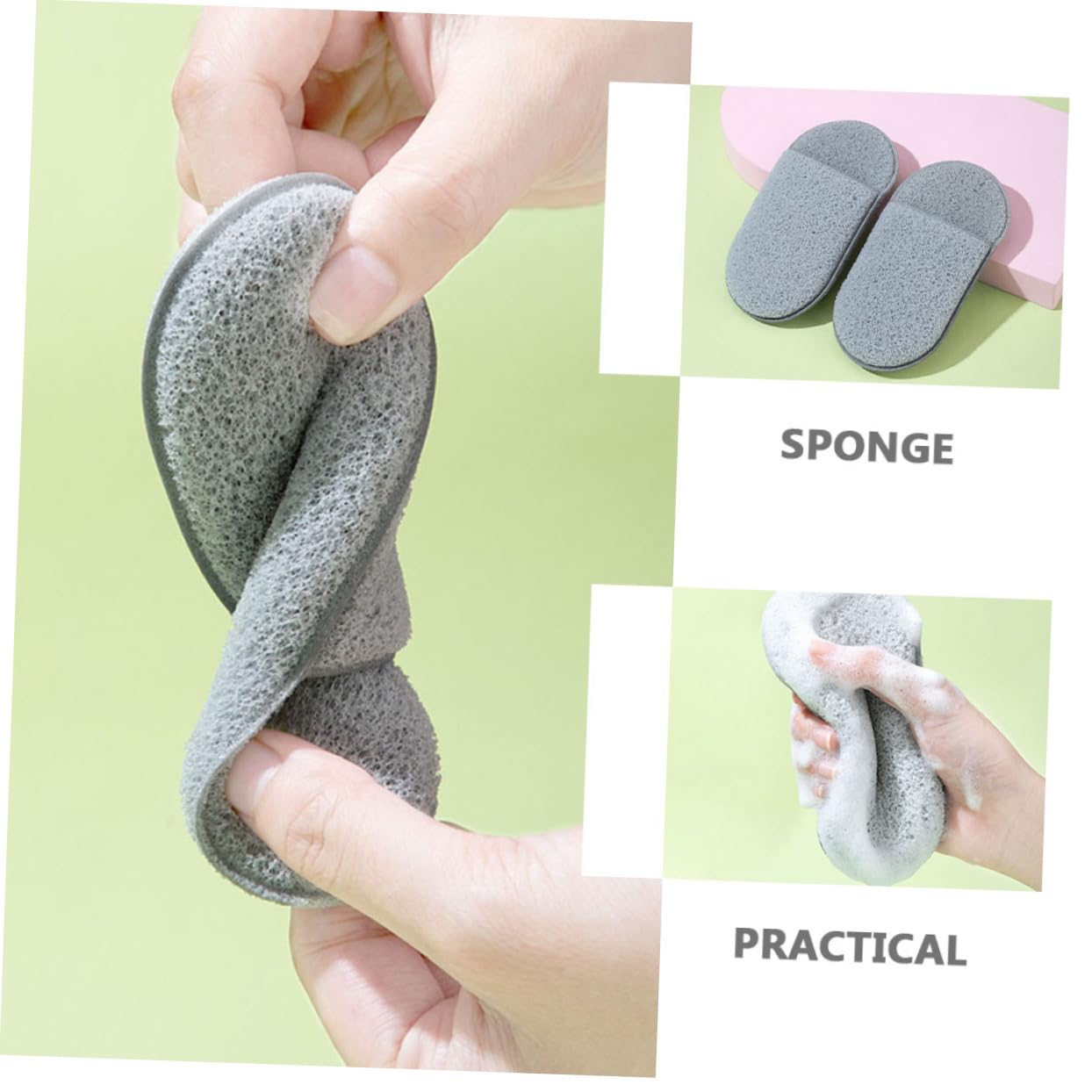 Ipetboom 4Pcs Cosmetic Removing Pads Multi Function Facial Cleaning Sponges for Gentle Makeup Removal for All Skin Types Compact for Daily Cleansing and Exfoliating