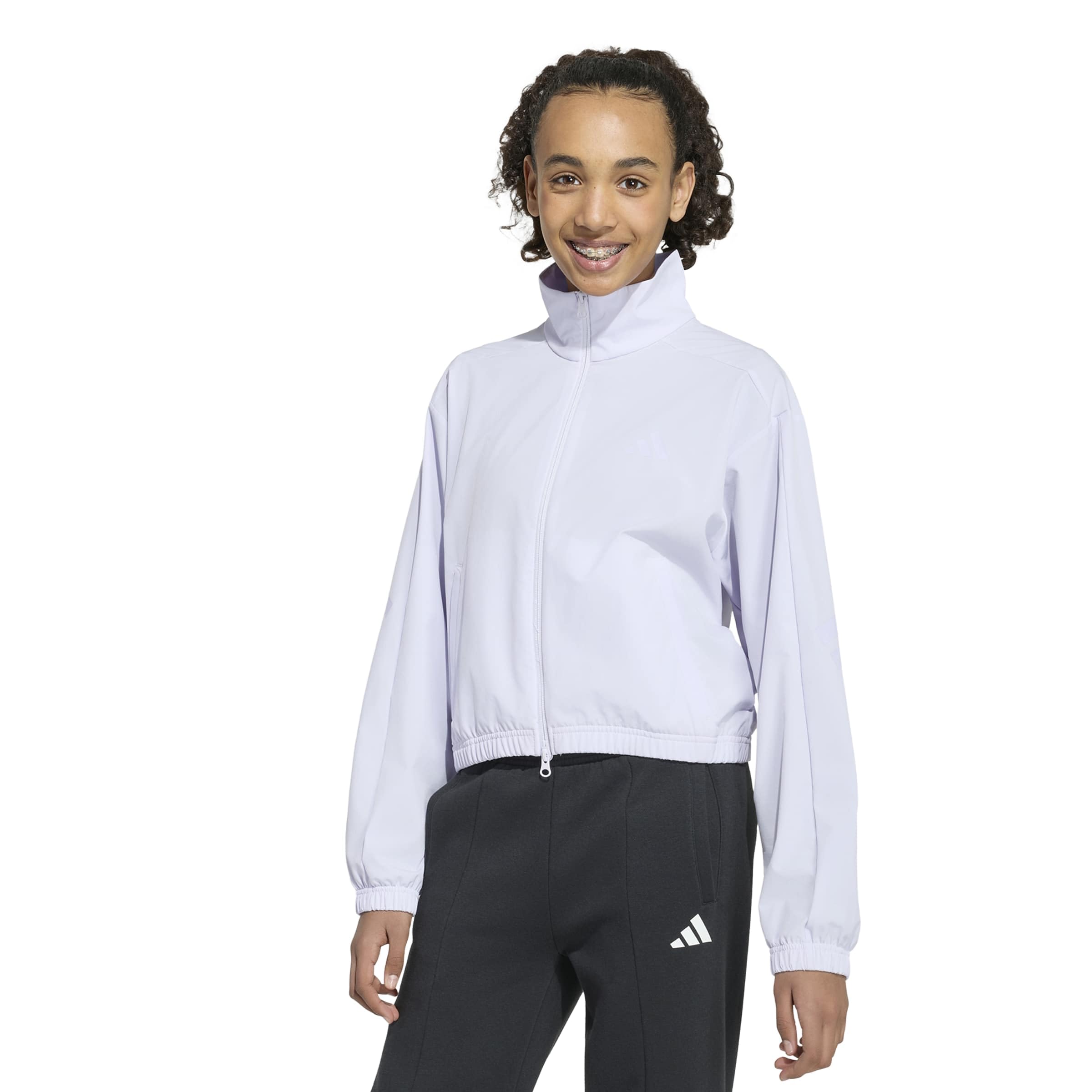 adidas Dziewczynki Sport Icons Woven Coat, Frozen Purple/purple tint, 11-12 Years