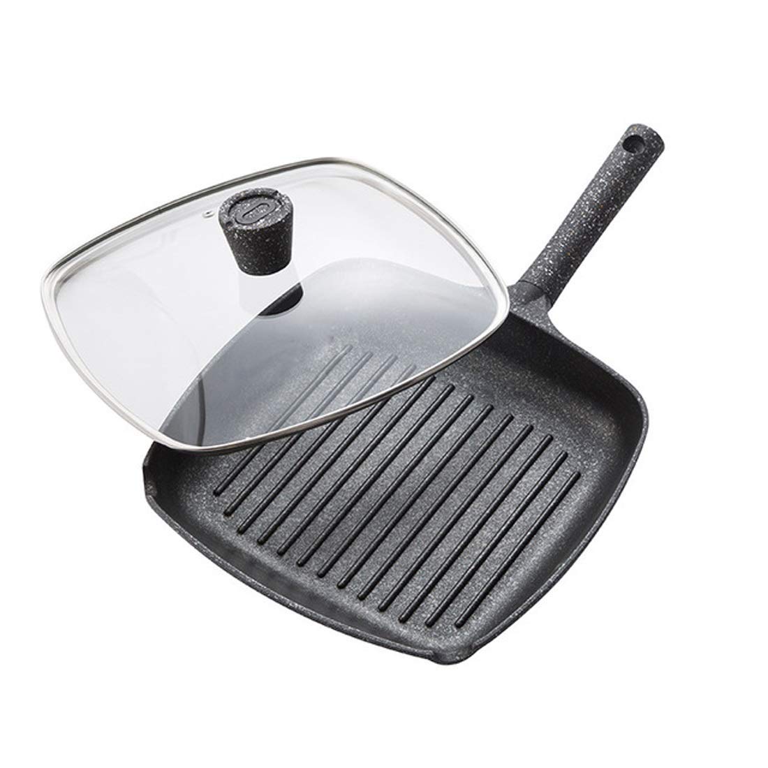 Poêle à frire de steak carré non-bâton et wok grill pour cuisine au gaz
