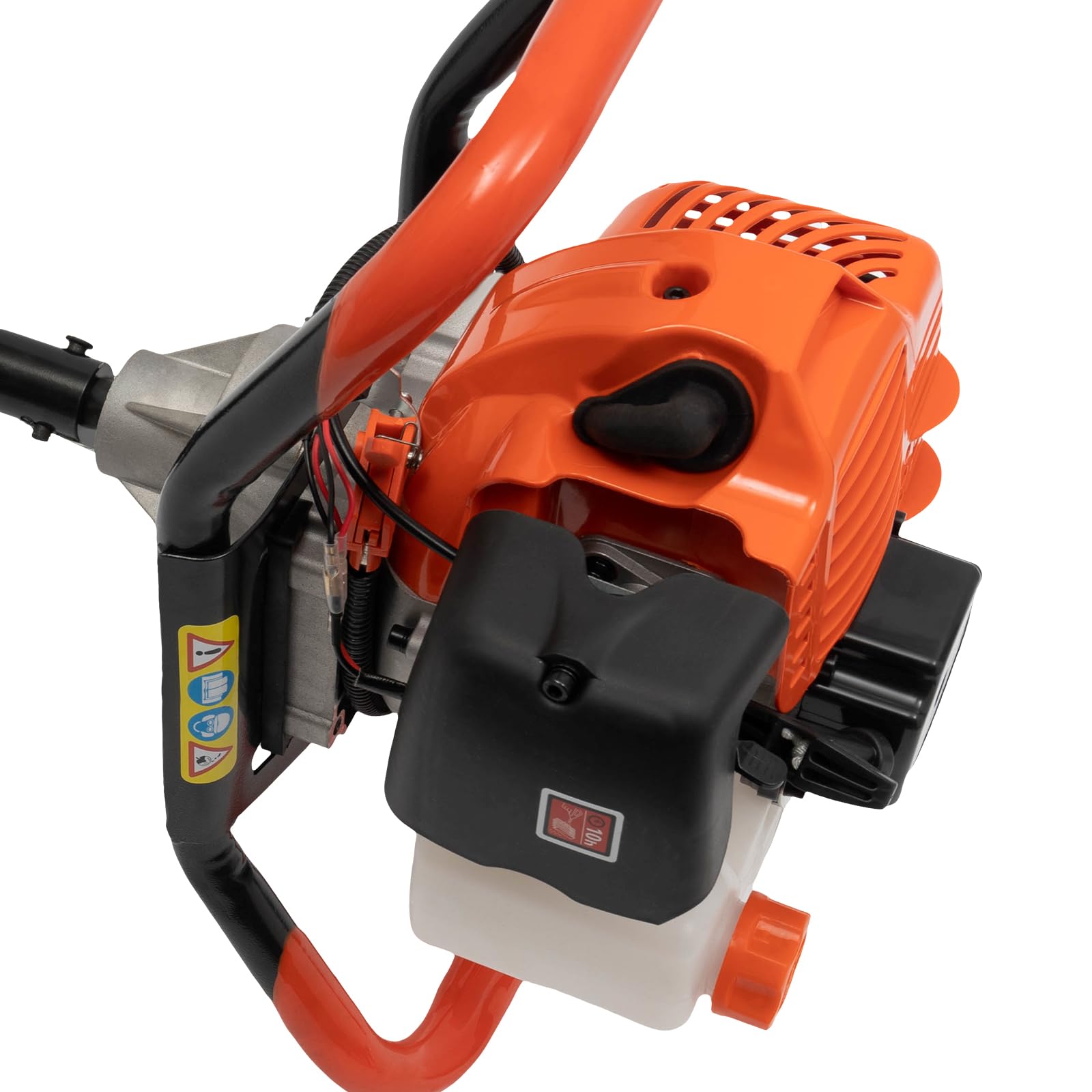 Broca de gasolina de 52 cc, para vallas, 2 tiempos, para jardín, suelo, suelo, con 3 brocas de diámetro (100, 150, 200 mm)