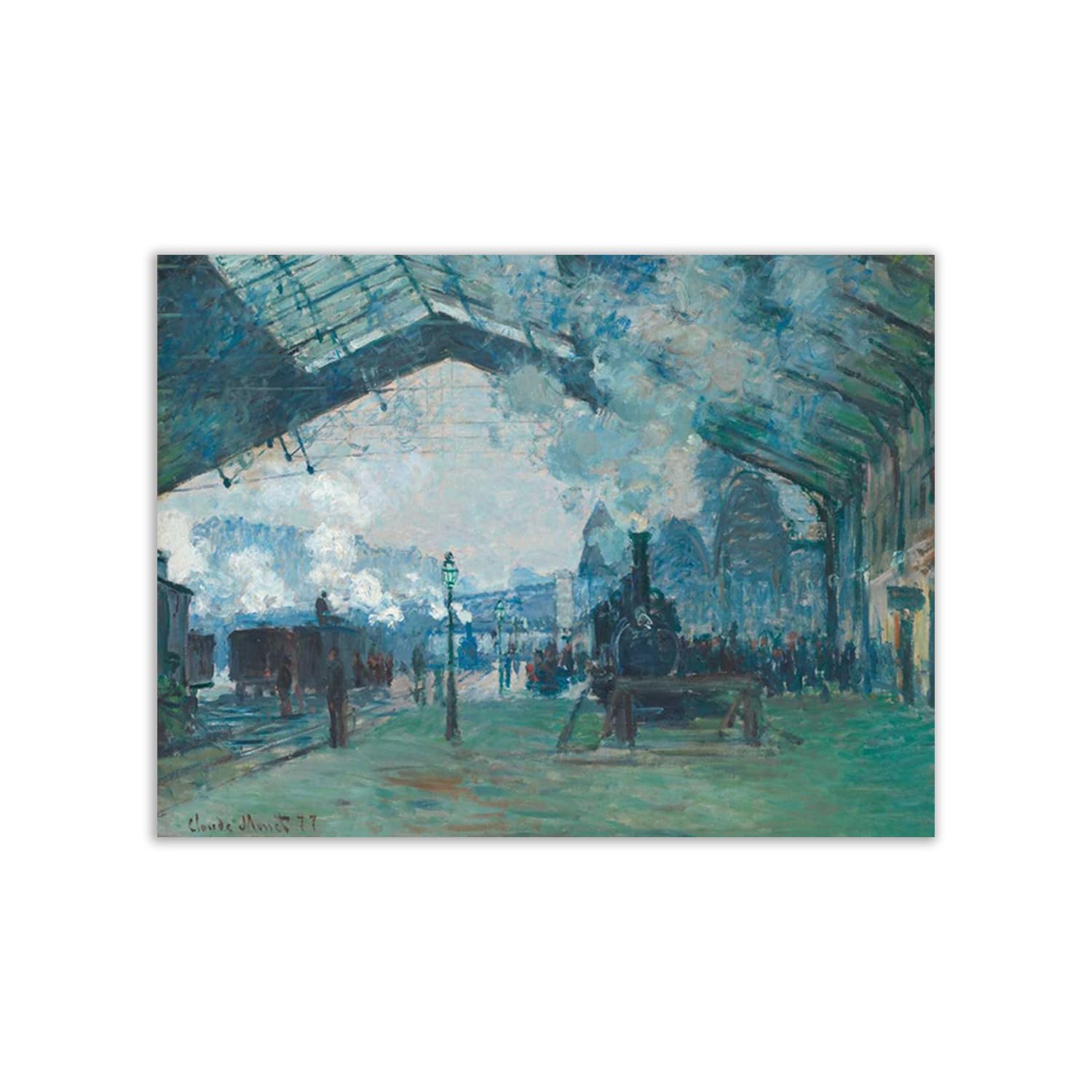 Poster Claude Monet Gare Saint-Lazare impression papier grand format 100x75 cm