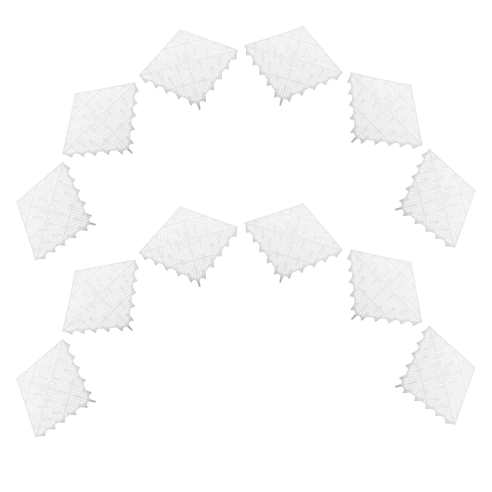 Homoyoyo Lot de 20 Plaques de Filtre de Fond D'aquarium en Plastique Blanc, Facile à Installer et Entretien Simple pour Accessoires de Filtration sous-Gravier