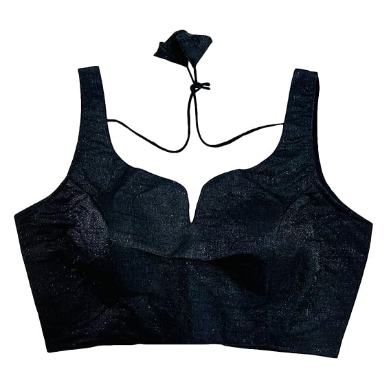 Women's Heavy Phantom Silk Bollywood Style Sleeveless Trendy Blouse(Veda)