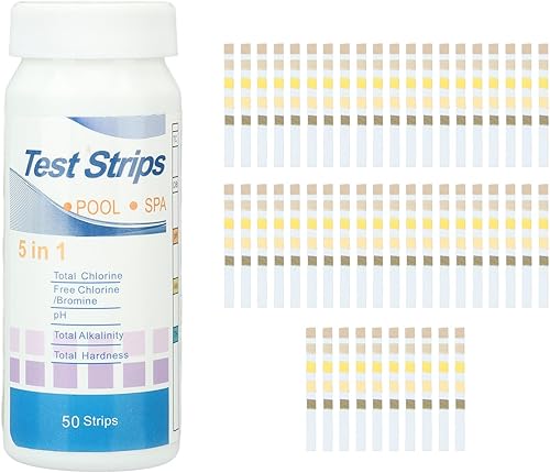 Tiras de prueba para acuario, 50 tiras de acuario, kit de prueba para acuario de agua dulce y salada, tiras de prueba de estanque de peces de agua