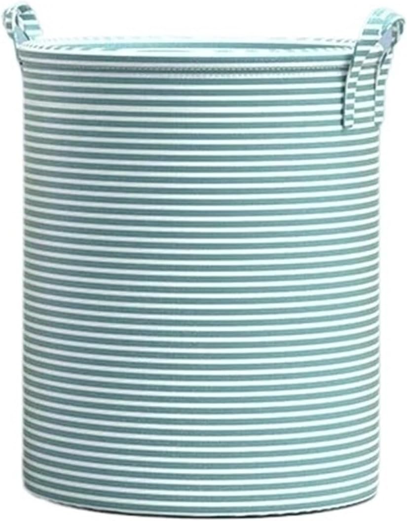 Foldable Minimalist Striped Laundry Basket Multi Use Collapsible Storage Organizer 1pcs(Medium)