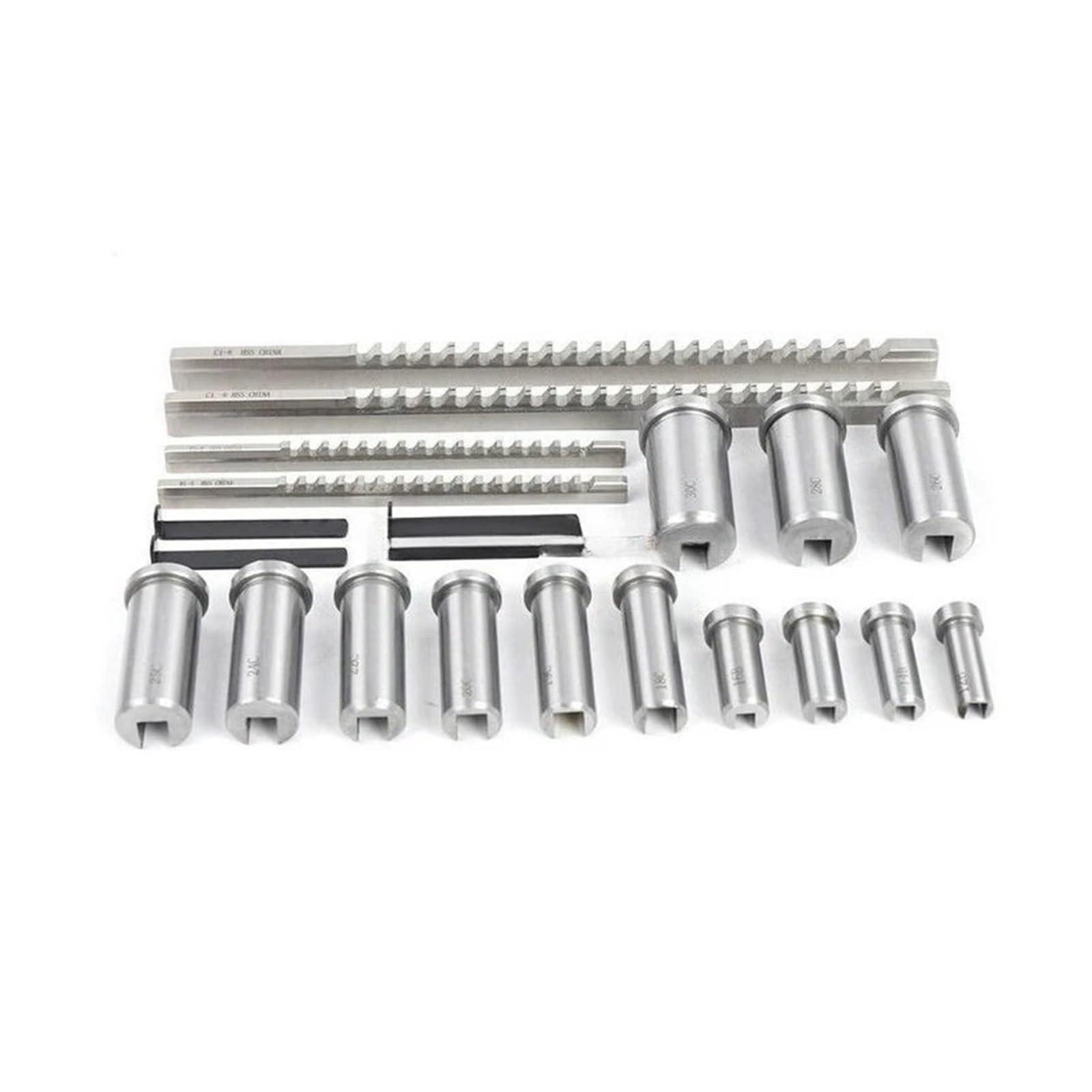 Kit de brochas, juego de 22 piezas, extractor métrico y cuchillo de empuje, herramienta de ranura involuta no estándar para mecanizado y reparación de precisión