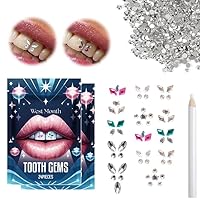 Zahnschmuck,Zahnstein Schmuck,Tooth Gem Kit,Zahnschmuck Set,Zahnkristall,Shining Smile DIY Tooth Gem Kit,mit Strasssteine Und Pferdeaugen-Bohrer,Kristall Edelstein Strass Dekor