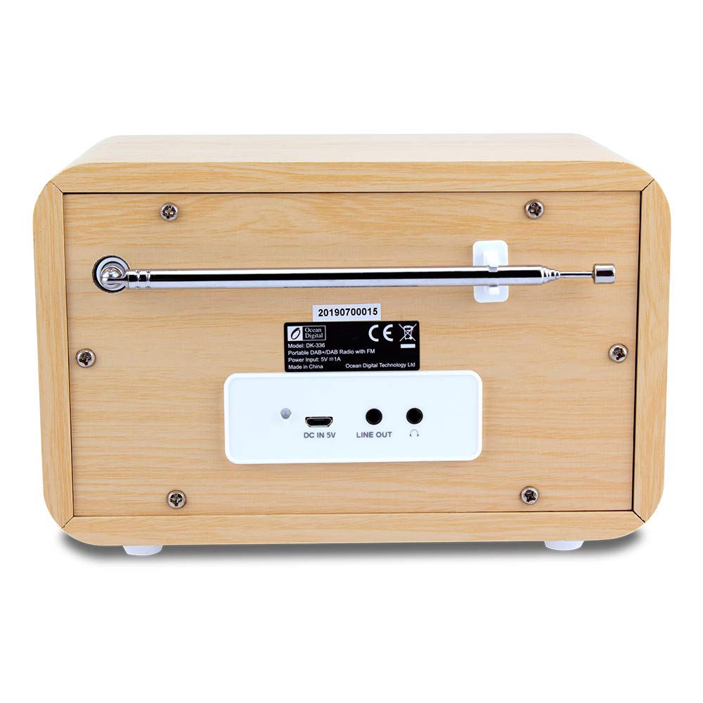 Ocean Digital DK336 Portable DAB+/DAB/FM Radio with Builtin