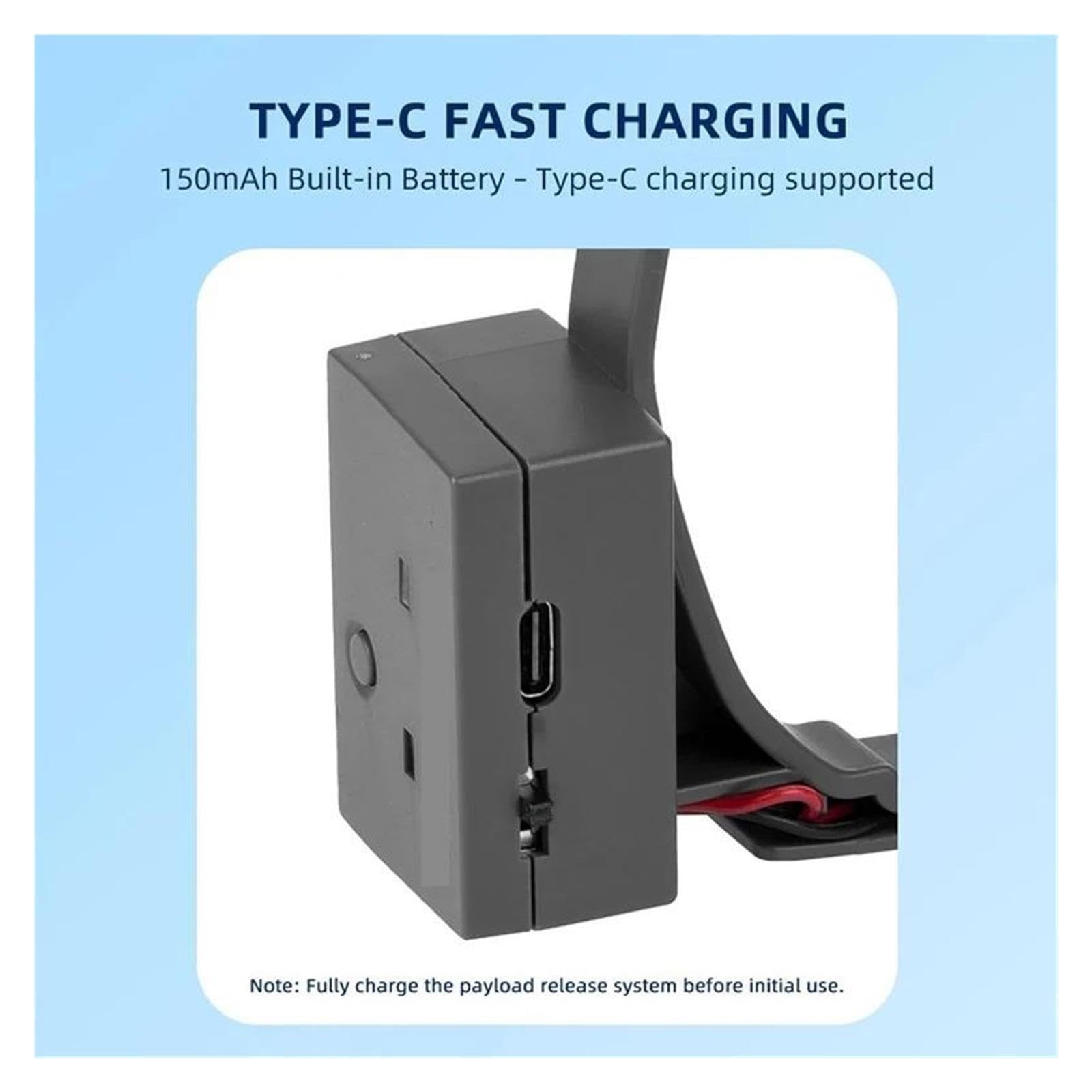 Kit servo de entrega, compatible con DJI, Mavic 4 Pro | Con tren de aterrizaje, entrega de larga distancia, ABS, gris, 150mAh