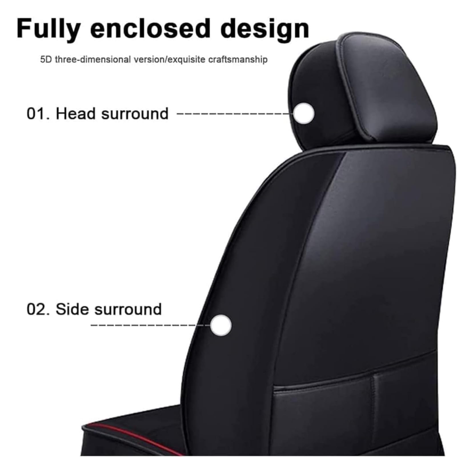 Fundas Asientos Coche,para Opel Corsa F 2019-2023 2024 2025 Juego Completo Cuero PU Transpirable Protectores Cubreasientos Delanteros Traseros Airbag,A