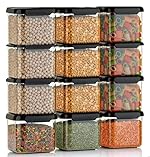 Plastic Air Tight Containers Storage Set For – 500 ML Kitchen Transparent Jar, Kitchen Accessories Items, Pantry Organization Storage Containers, Container Sets (06)