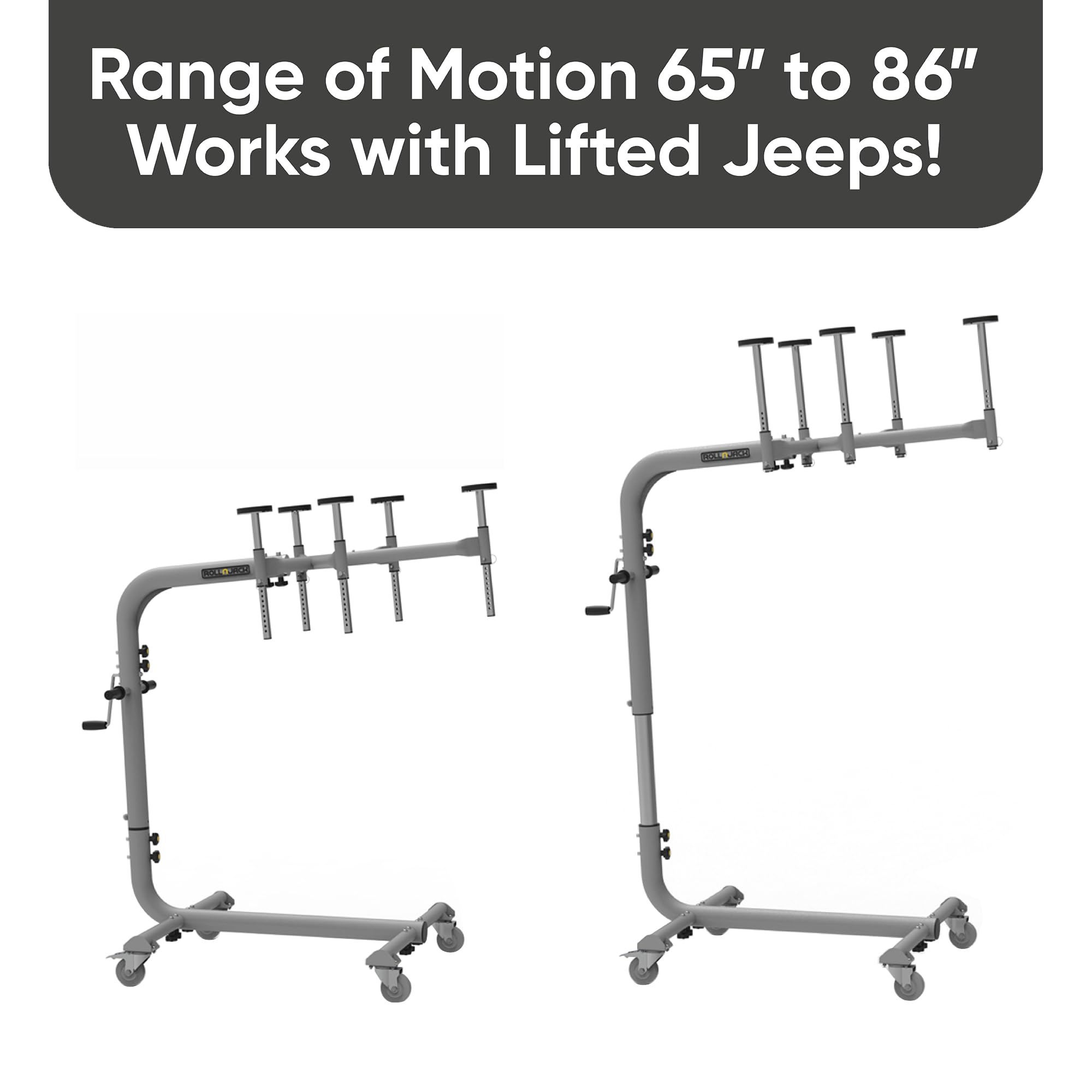 Hard Top Remover Lift for Jeep Wranglers: 2007-to-Present JK/JKU/JL/JLU + CJ, 2&4 Door + Lifted Jeeps. Quick & Easy Assembly. One Person System. Hardtop Removal/Installation in Minutes. Patented