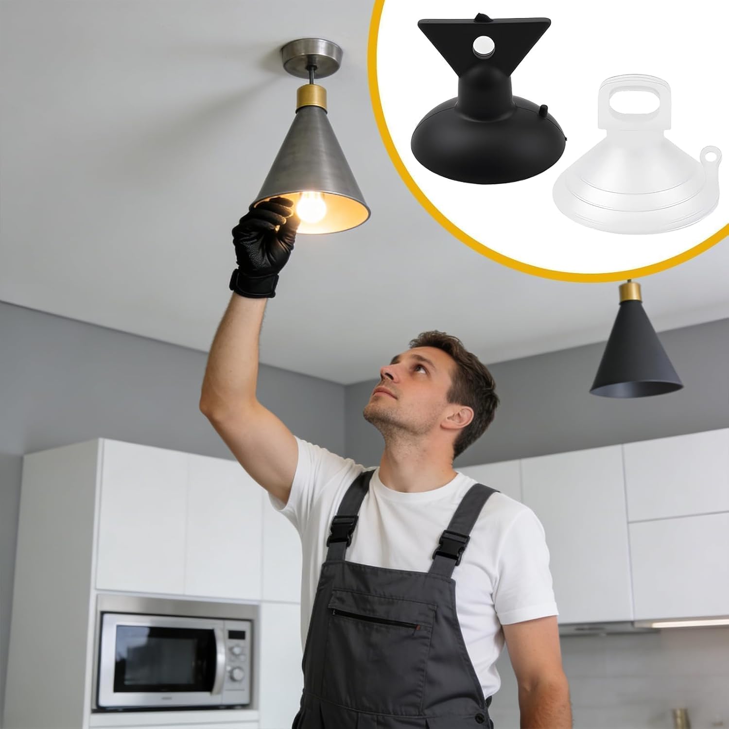 10-Pack GU10 MR16 Bulb Changer Tool, 35mm Small Suction Cup for Halogen & LED Bulbs, High-Traction PVC Remover for Recessed, Track & Range Hood Lighting - Heavy Duty
