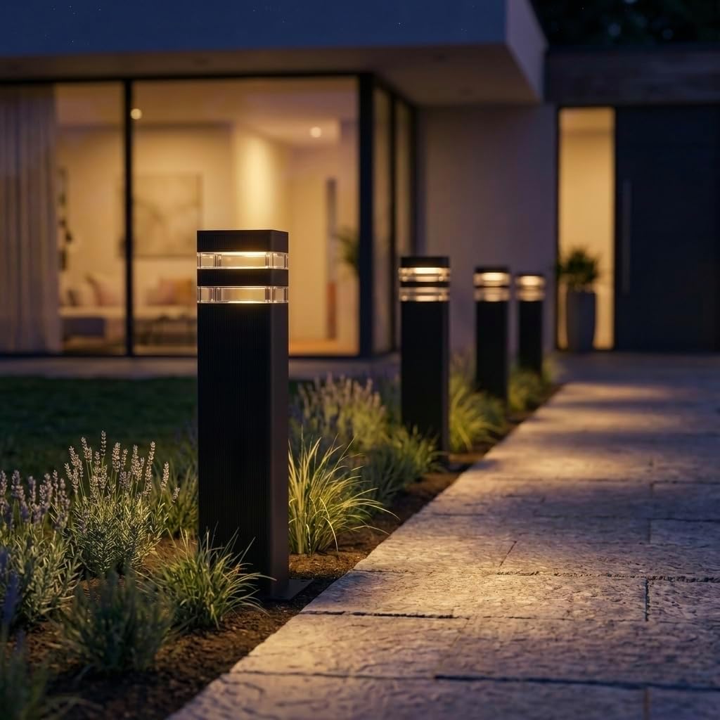 Wired Ground Lights Outdoor Waterproof IP65 Super Bright Starburst Shadow Pattern E27 Socket Light, 1 Pack Professional Heavy-Duty Ground Standing Lighting for Pathway, Driveway, Yard, Deck