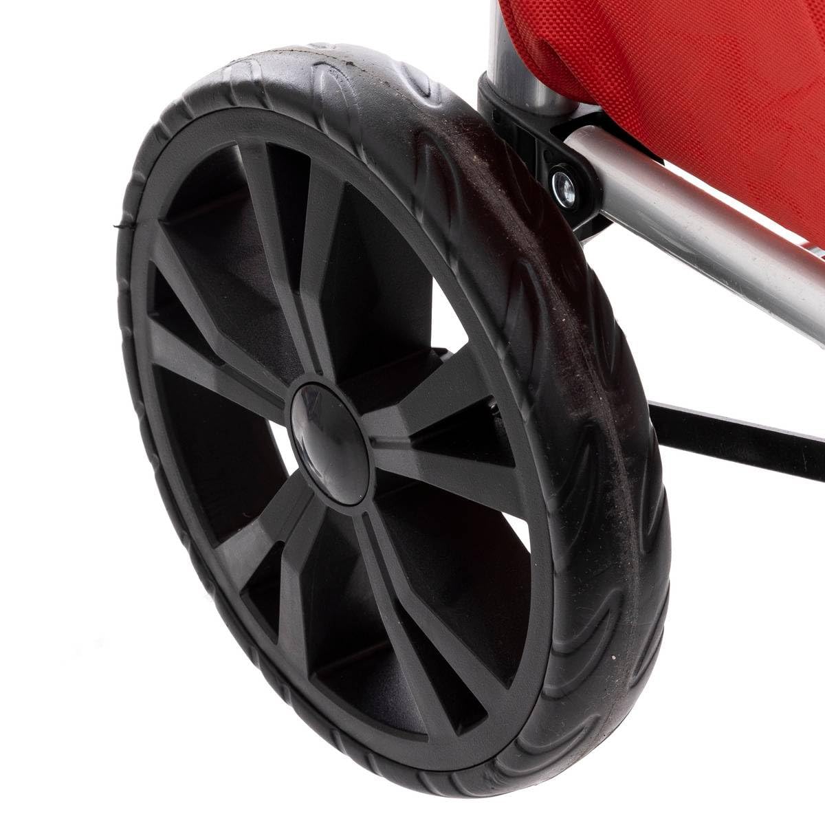 Chariot De Courses Pliable 5five – 2 Roues, Aluminium, Grande Capacité 51L – Rose Nacarat