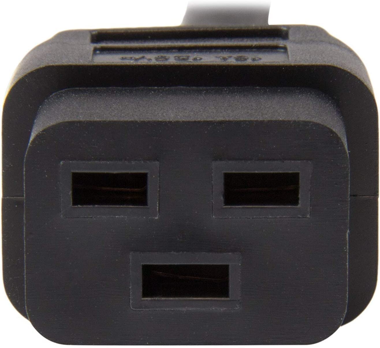 1 Meter Power Extension Cable - IEC C14 Male To IEC C19 Female, Black