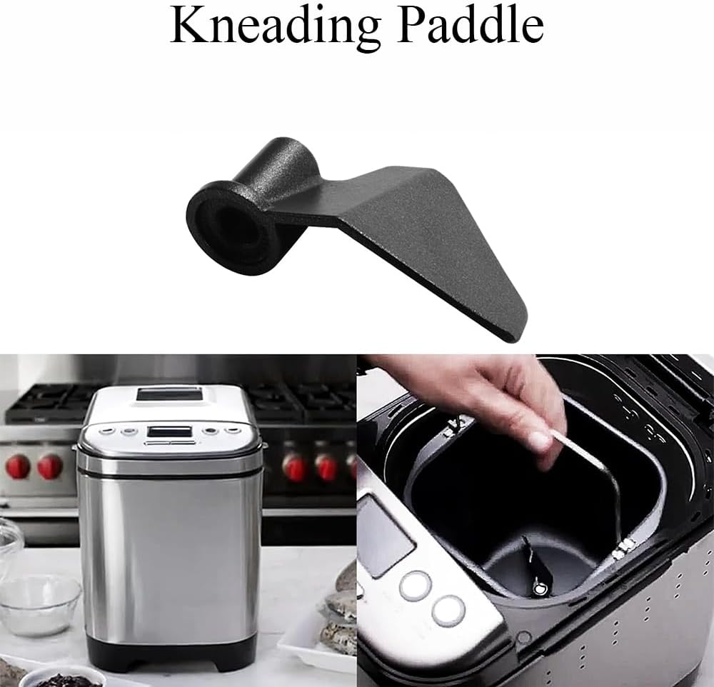 2 Pcs Bread Kneading Paddle Replacement for Compatible with the CBK-110KP Bread Maker Paddle for Daily Homemade Baking (Black)
