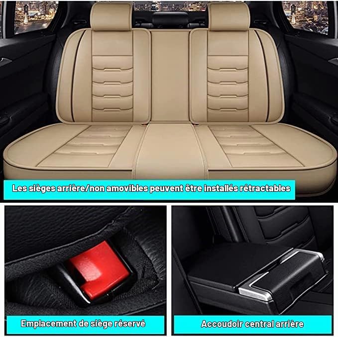 Voiture Cuir Ensembles Housses SièGe Pour VOLKSWAGEN EOS, Avant Et ArrièRe ImperméAble Protection IntéRieurs Coussin Accessoires