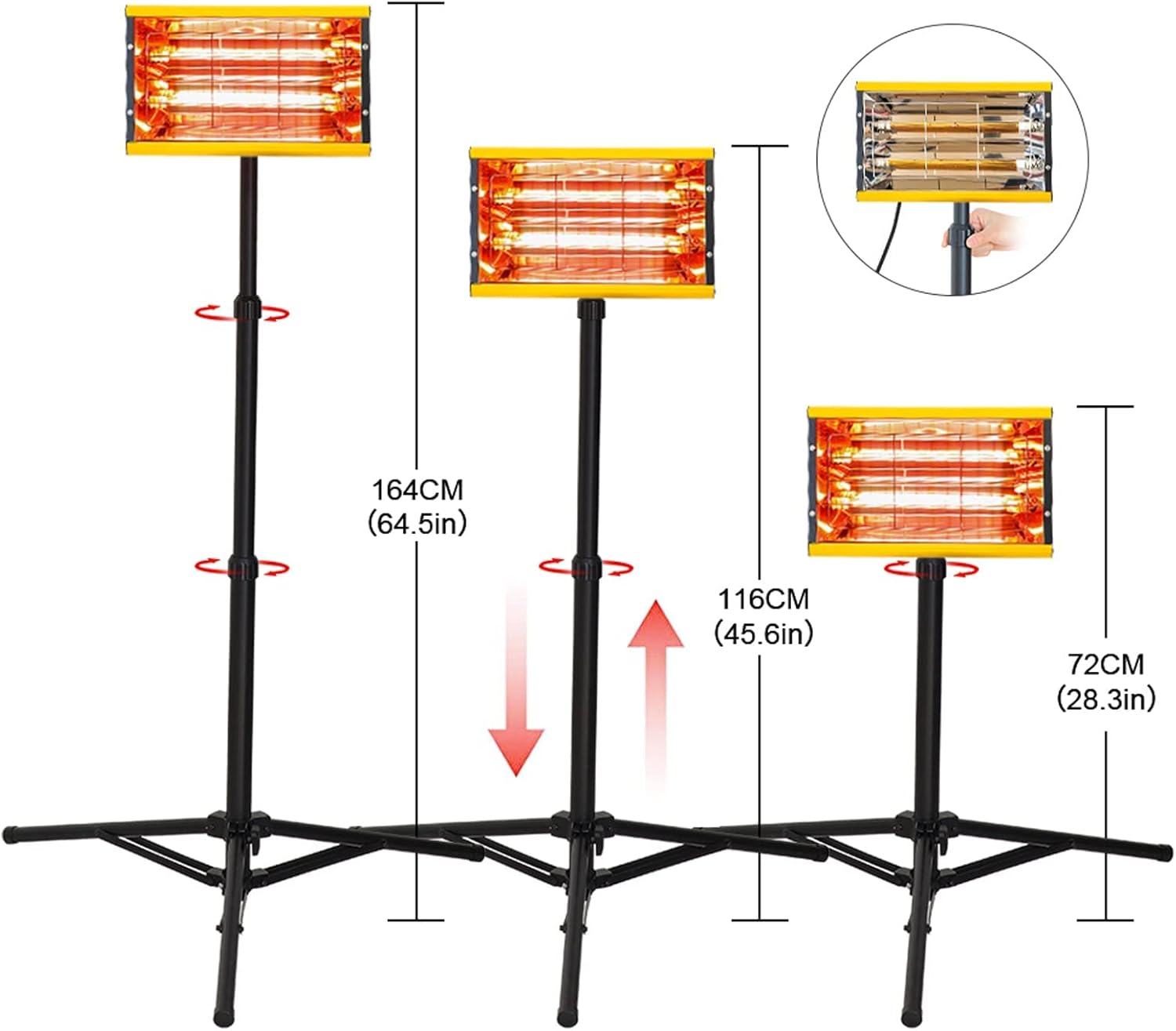 Included accessories for the DATOUBOSS Infrared Paint Curing Lamp.