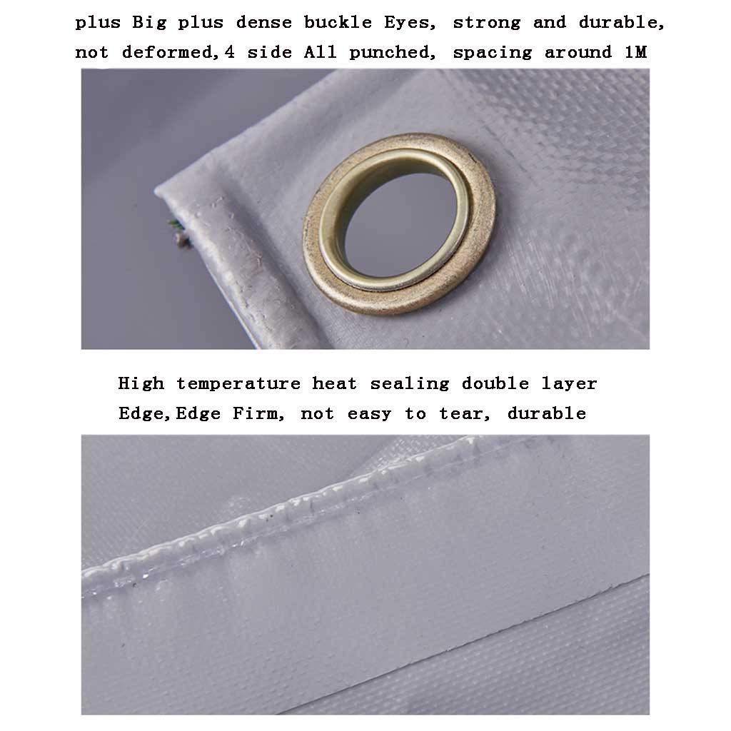 Bianco Teloni Telone Impermeabile Tela Cerata Pesante Spessa 0,6 Mm Crema Solare/Tela Cerata Anti-Invecchiamento Adatto per Rivestimento Oggetti/Pastorale,5X8M(16.4X26.24ft)