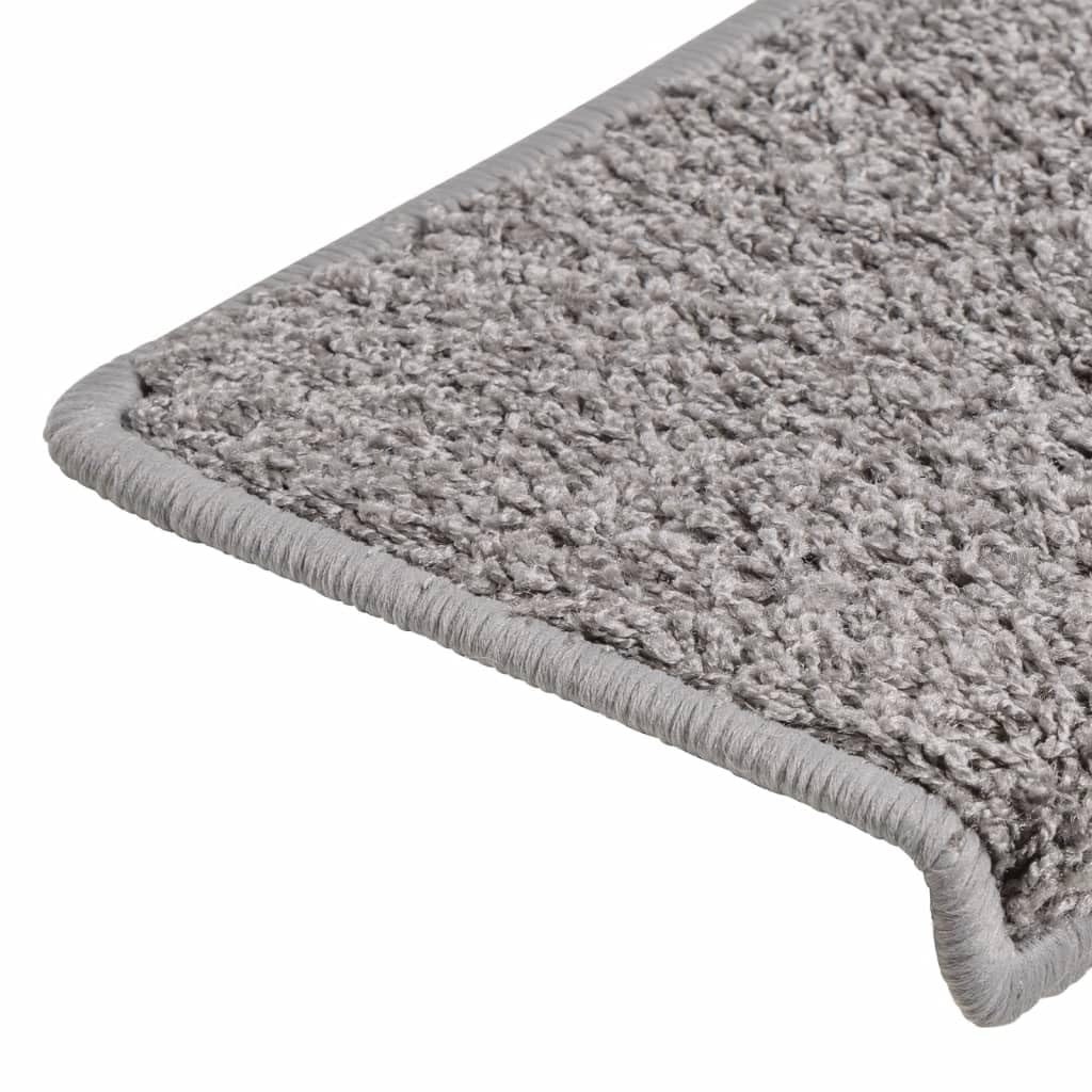 Maty na schody, 15 sztuk, 65 x 21 x 4 cm, szare, antypoślizgowe nakładki na schody, samoprzylepne, ochrona na schody drewniane i wewnętrzne