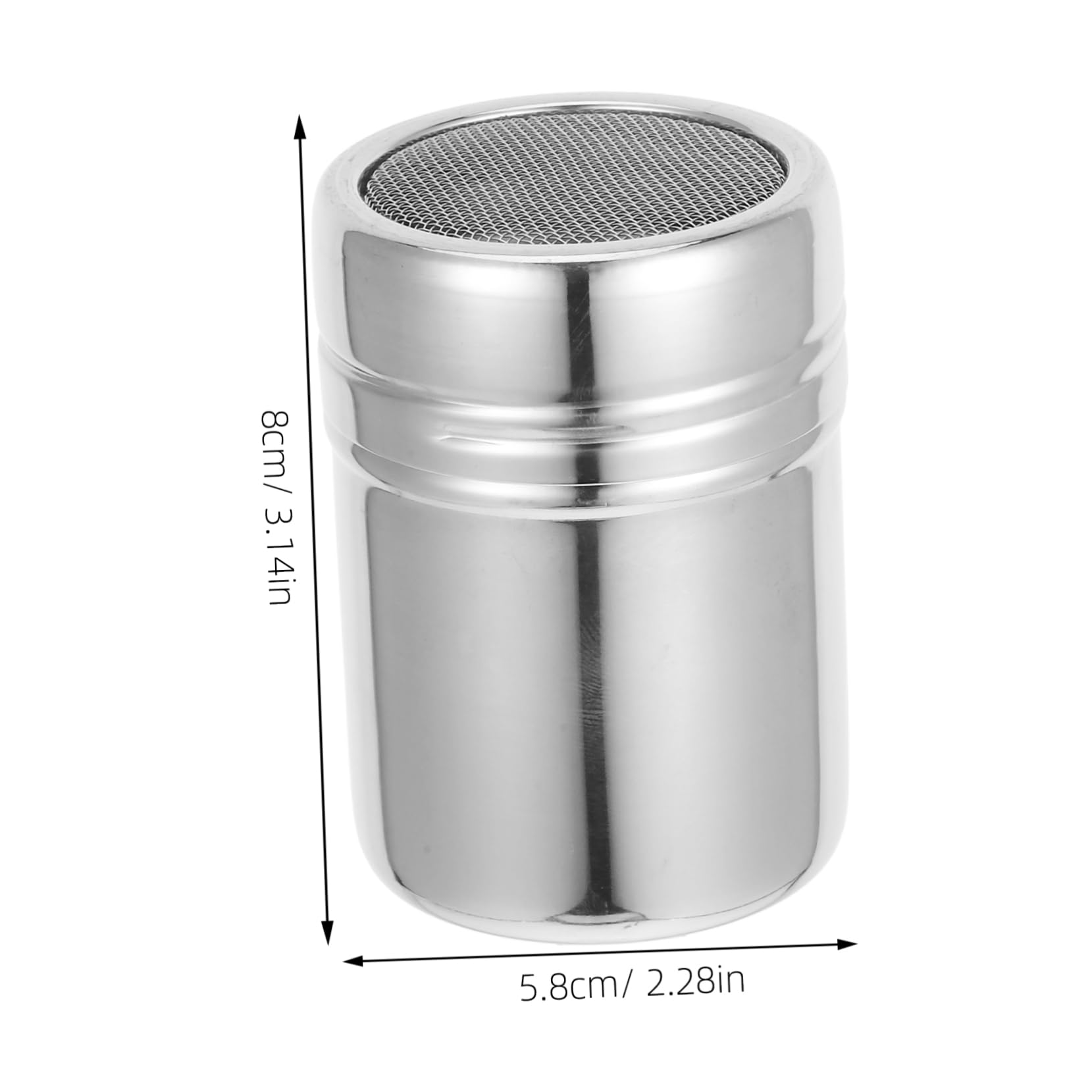 HEALLILY 2pcs Powder Sugar Shaker Bottle Set Kitchen Seasoning Bottle Mesh Shaker for Salt Pepper Flour Popcorn Salt Dispenser 16 Coffee Templates