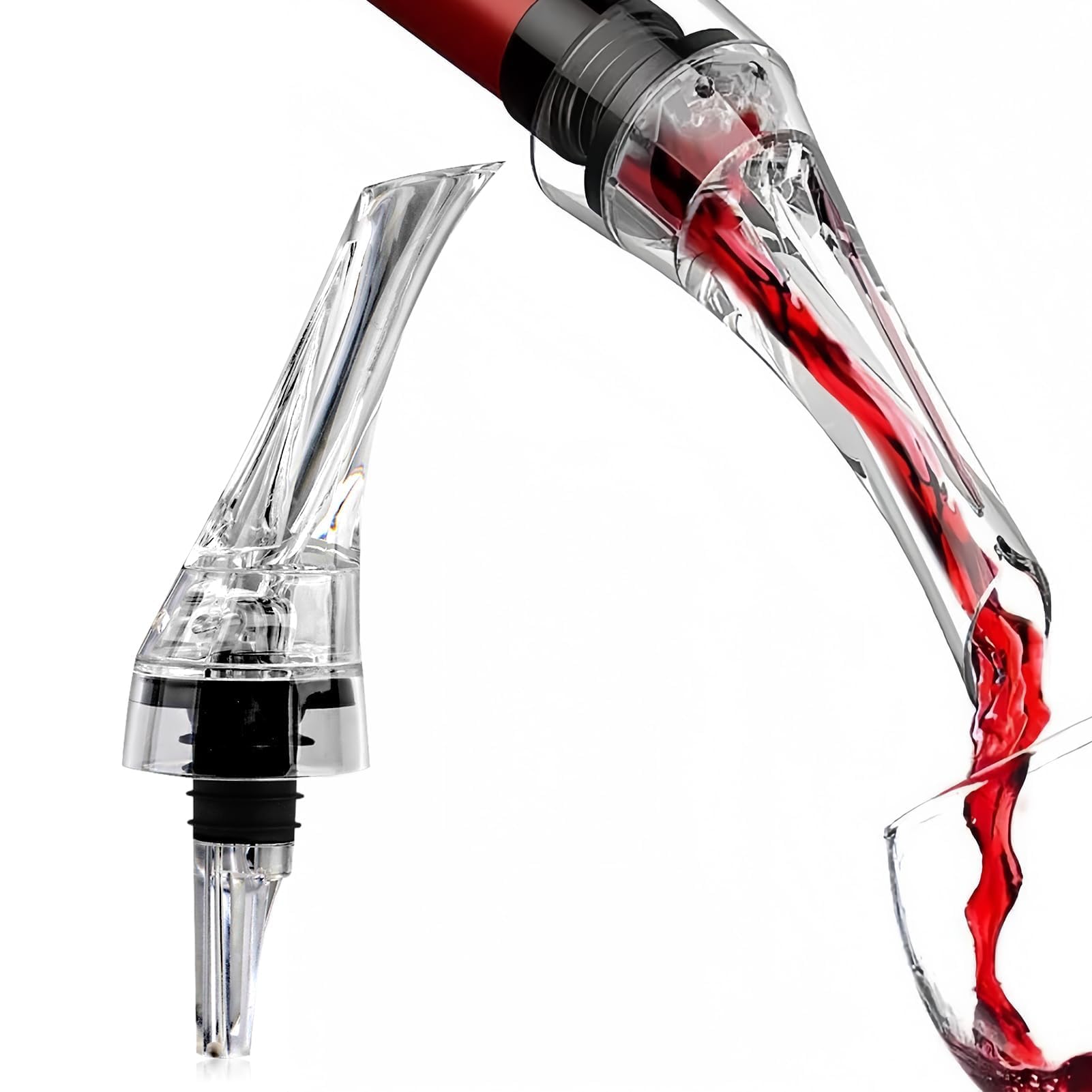 Decanter Per Vino 2-in-1 Con Aeratore E Sistema Antigoccia - Accessorio Per Amanti Del Vino - Foto 3