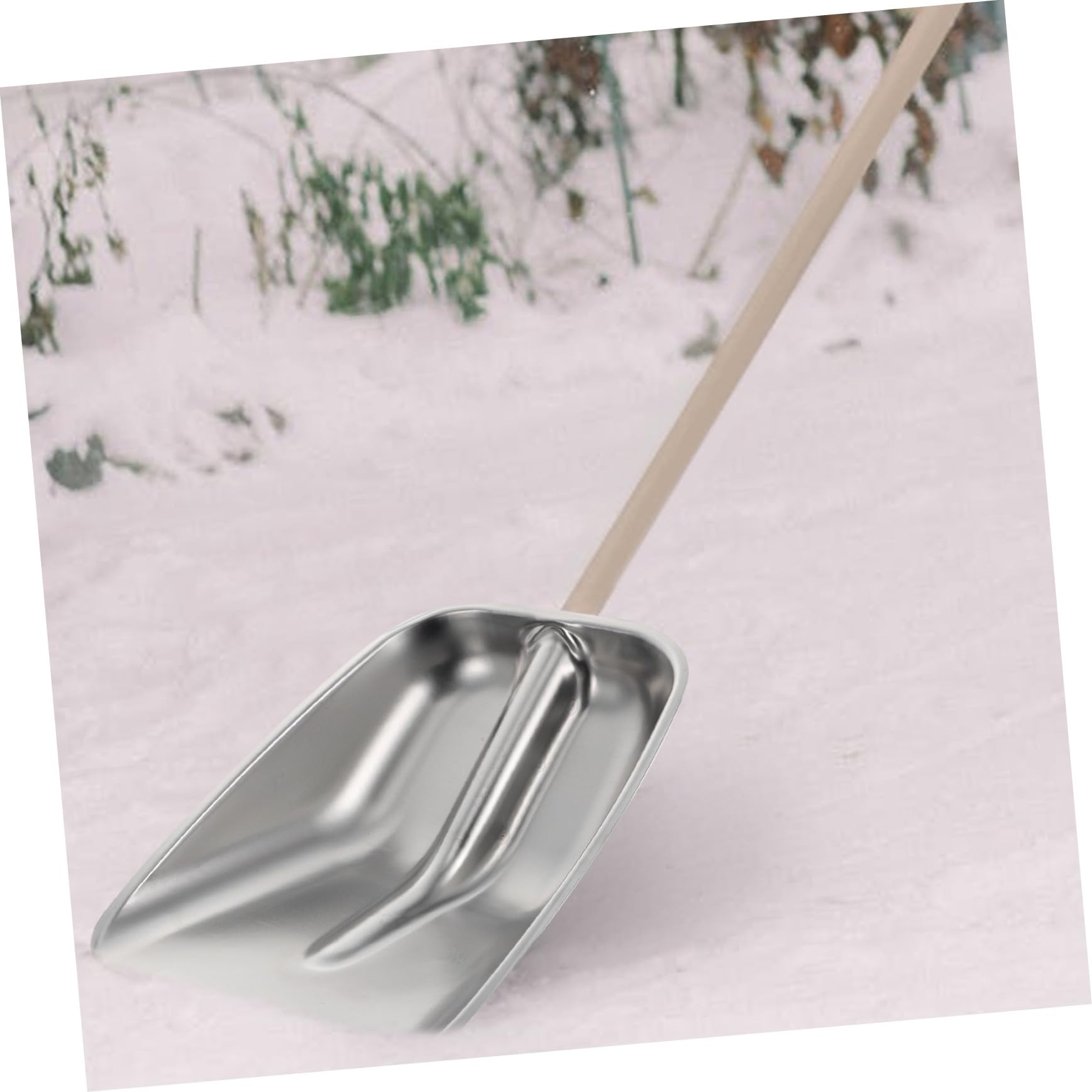 Edelstahl Schneeschaufel für Draußen, Multifunktional, Silber