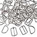 Produktbild BETESSIN 60 STK / 2 Muster Metall Schnallen D Ringe 25mm Ring Schnalle Tasche Halbringe Gurtversteller