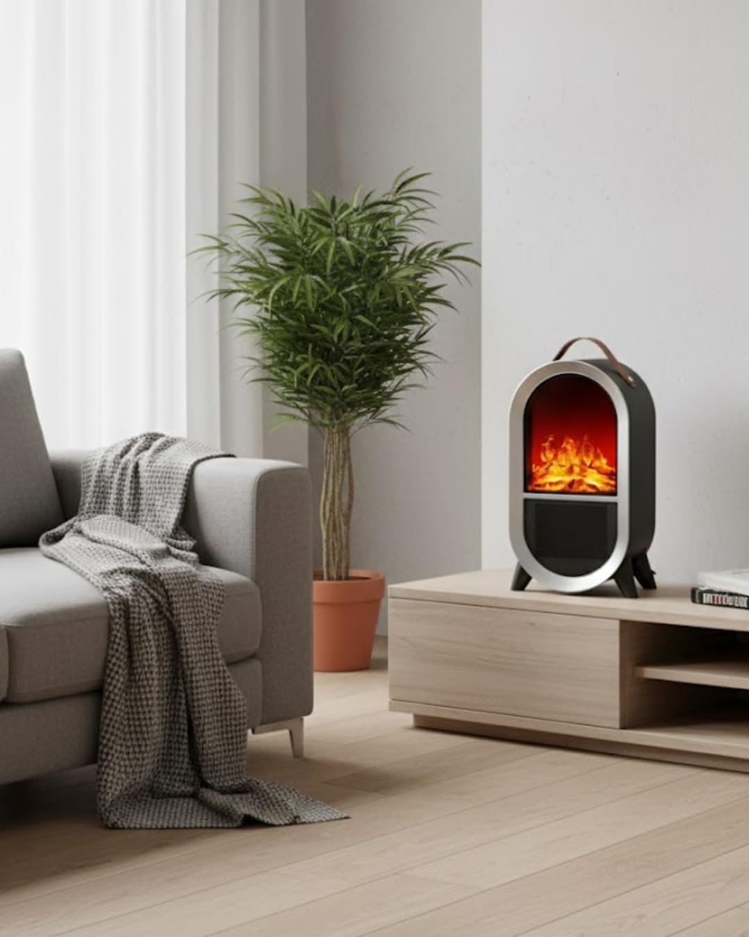 Reyo Stove Med 1500W Dekoratif Elektrikli Şömine