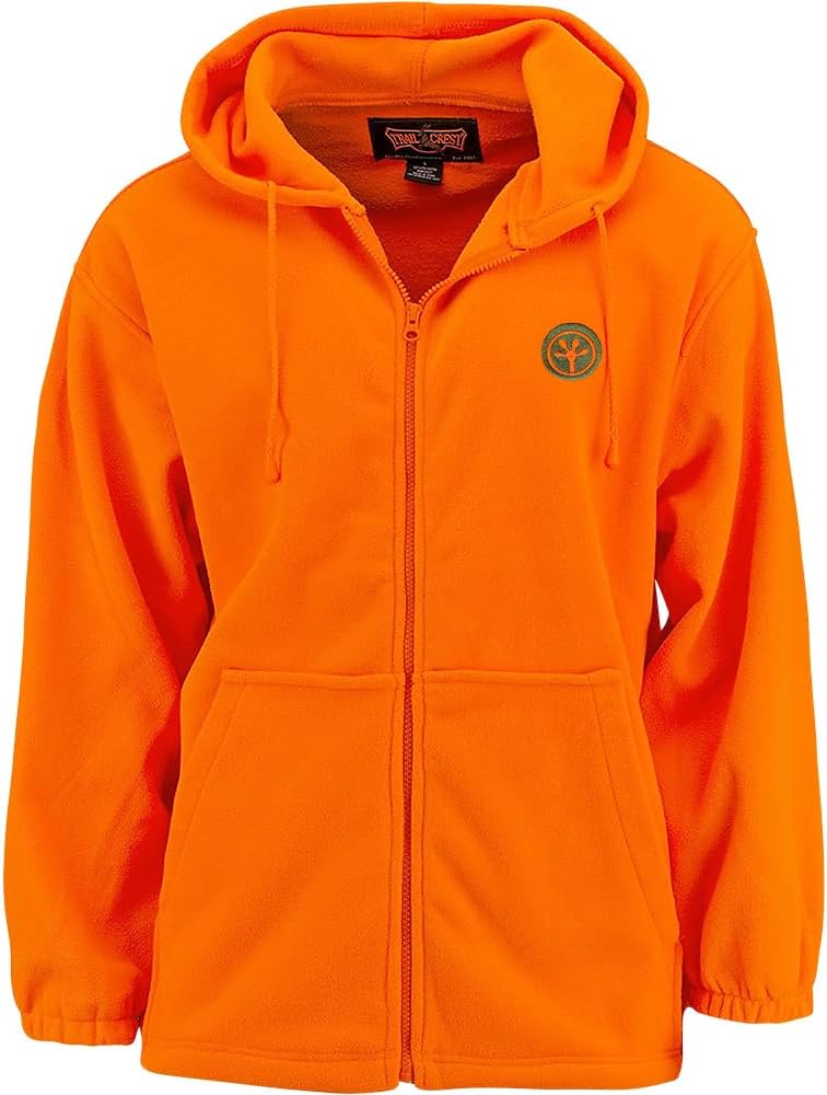 TrailCrest by Treel Chambliss Full Zip Safety Blaze Orange Sweatshirt Hoodie