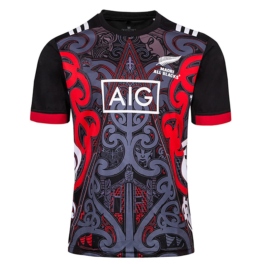 New Zealand Maori Rugby Polo Shirt Men's Cotton Jersey Graphic T-Shirt Training T-Shirt Home Court Rugby Jersey 2019 Sport Top Best Birthday Gift