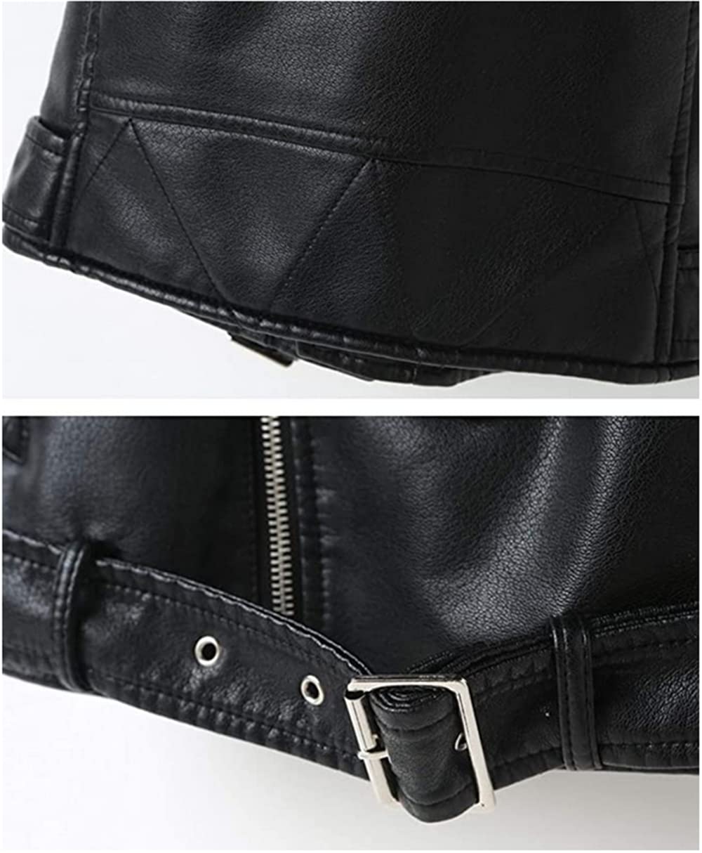 Veste en Simili Cuir sans Manche Enfant - Blouson Motard avec Fermeture éclair asymétrique - Manteau Printemps Automne Garçon Filles