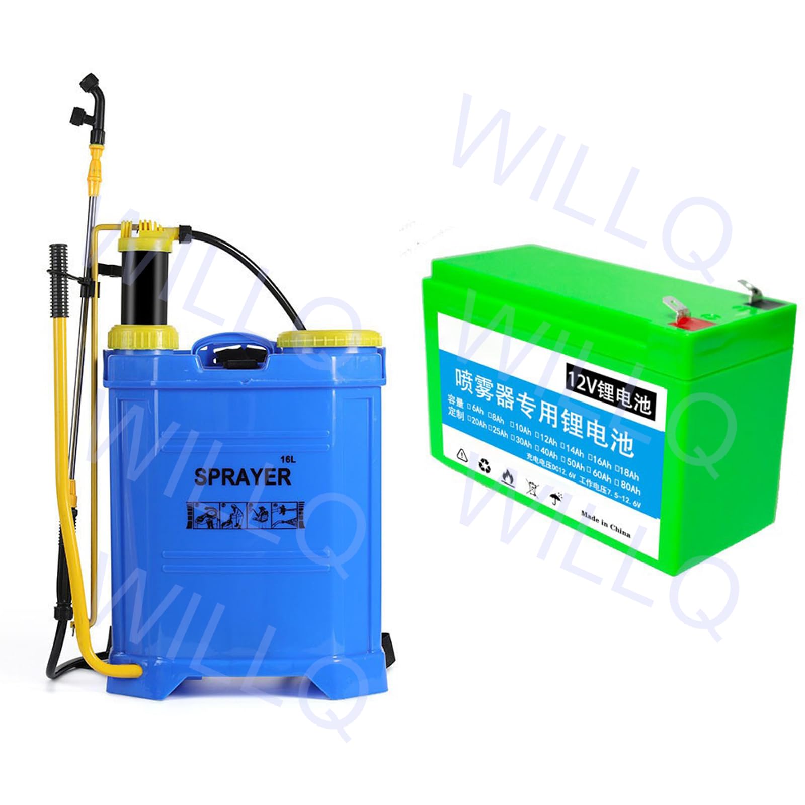 Batterie au Lithium 12V 8Ah 10Ah 12Ah 14Ah 16Ah 18Ah 20Ah Rechargeable et Portable, pour pulvérisateur, Chariot, Voiture électrique pour Enfants, éclairage LED, etc