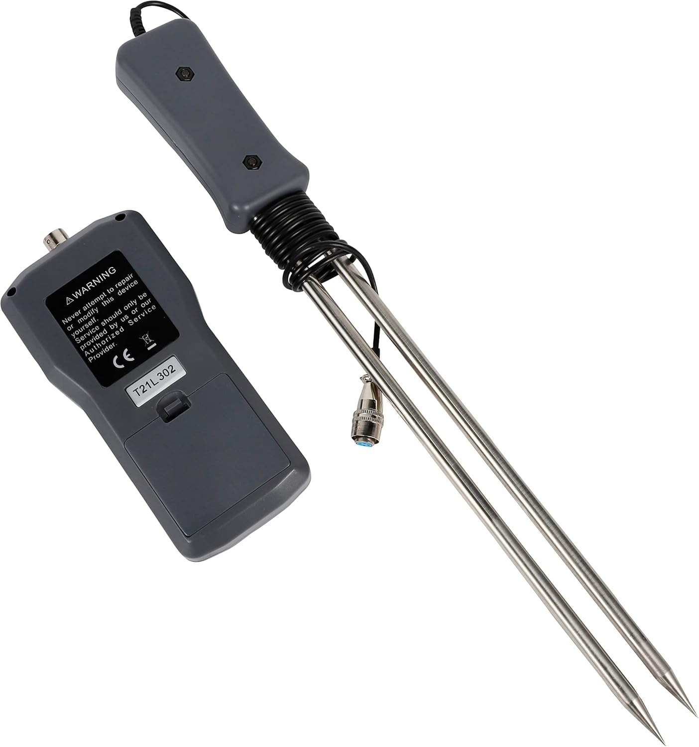 Wood Chips Moisture Meter Wood Dust Moisture Tester Analyzer For Sawdust,Wooddust,Wood Chips,Paillasse,Bamboo Powder,Etc With Seperate Probe Range 0-84% Resolusion 0.1 Digital Backlight Display