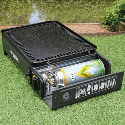 Portable Camping Stove & BBQ Grill – Butane/LPG Tabletop Gas Cooker for Camping, Caravans, Fishing, Picnics & Emergency Cooking, with Carry Case - Indoor/Outdoor use - Image 6